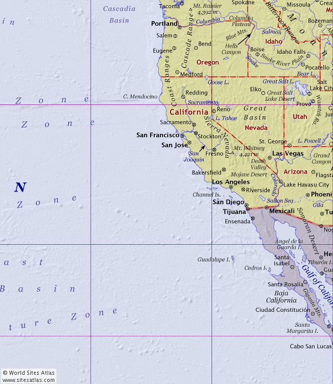 Political atlas map tile