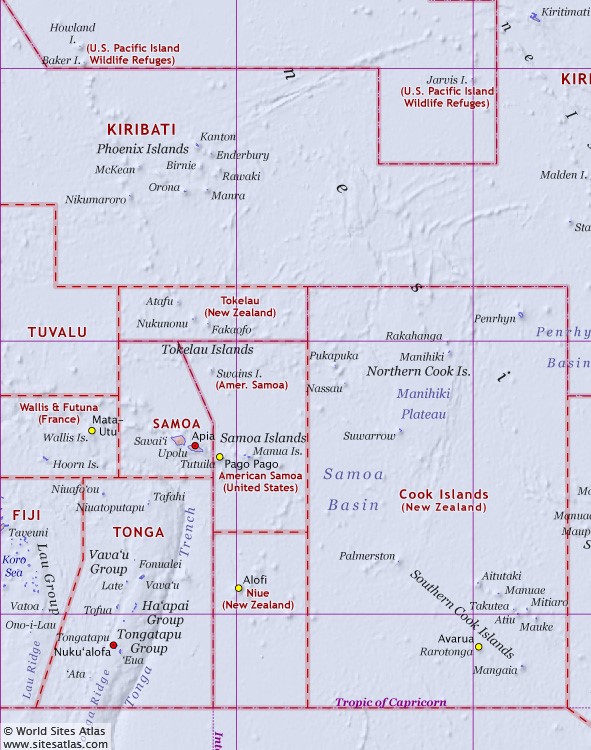 Political atlas map tile