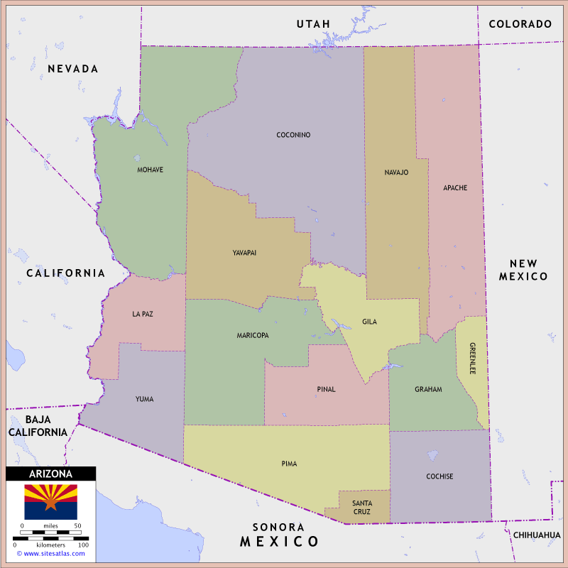 Arizona County Map