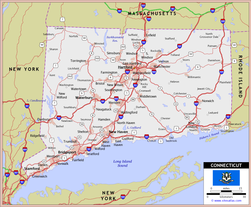 Connecticut Highway Map