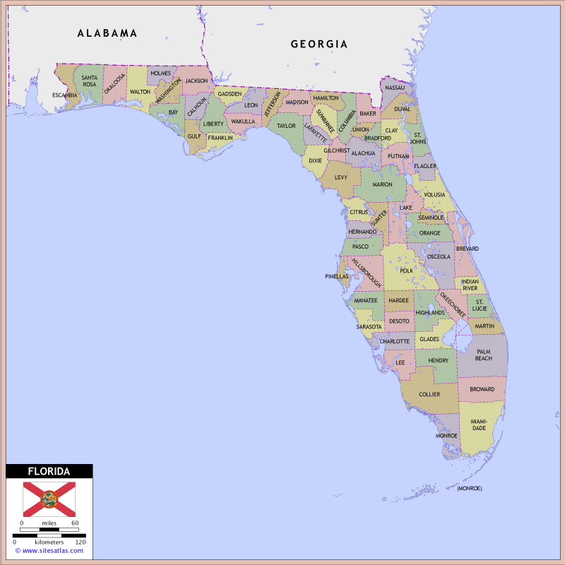 Florida County Map