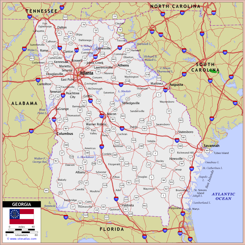 Georgia Highway Map