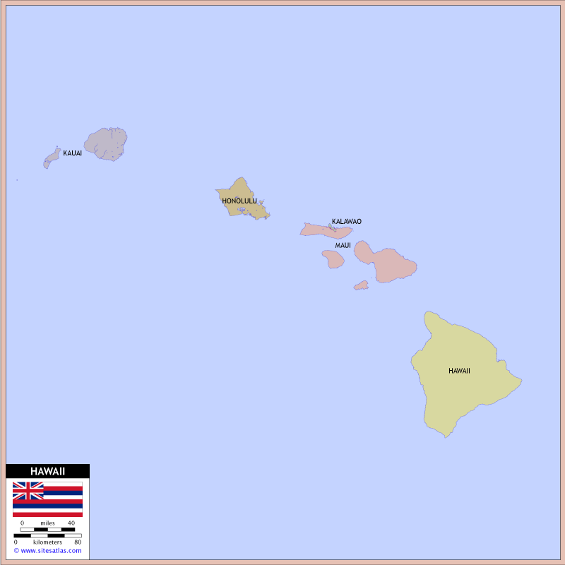 Hawaii County Map