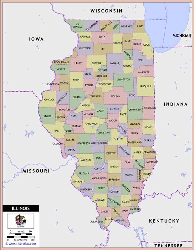 Illinois County Map