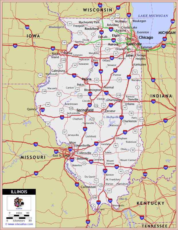 Illinois Highway Map