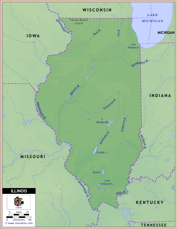 Illinois Physical Map