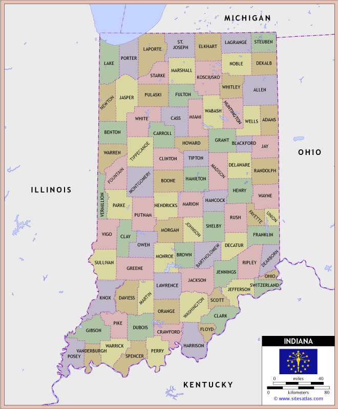 Indiana County Map