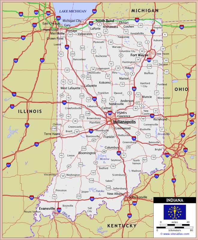 Indiana Highway Map