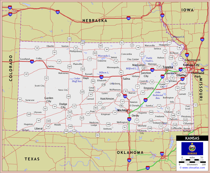 Kansas Highway Map