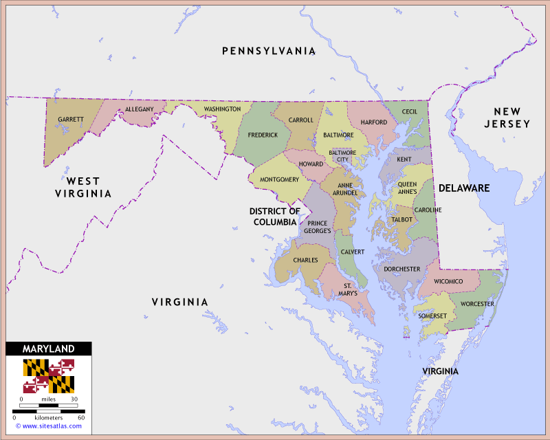 Maryland County Map