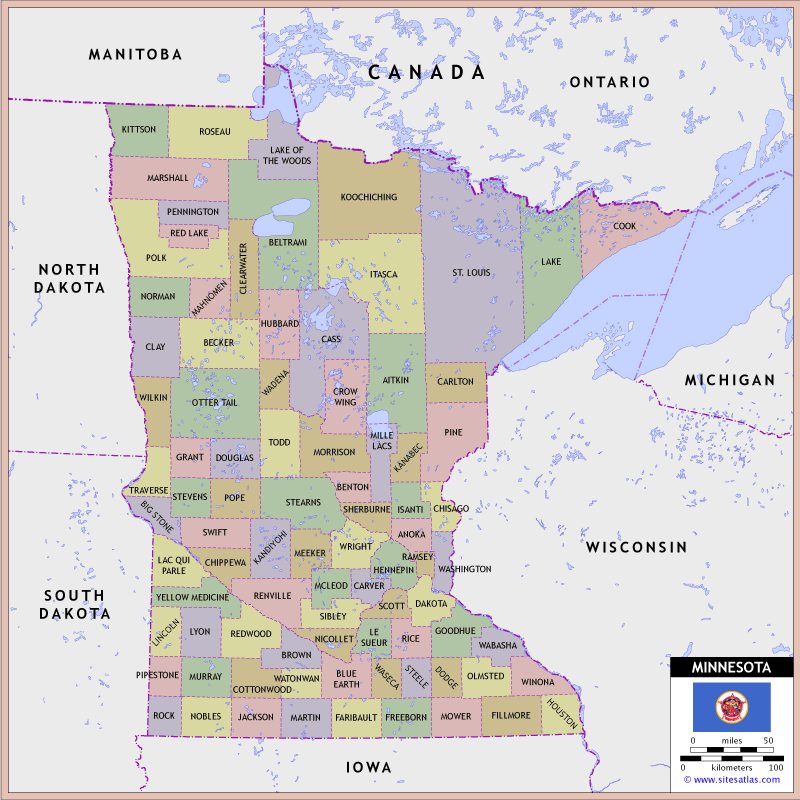 Minnesota County Map