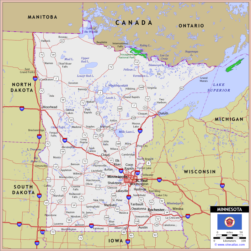 Minnesota Highway Map