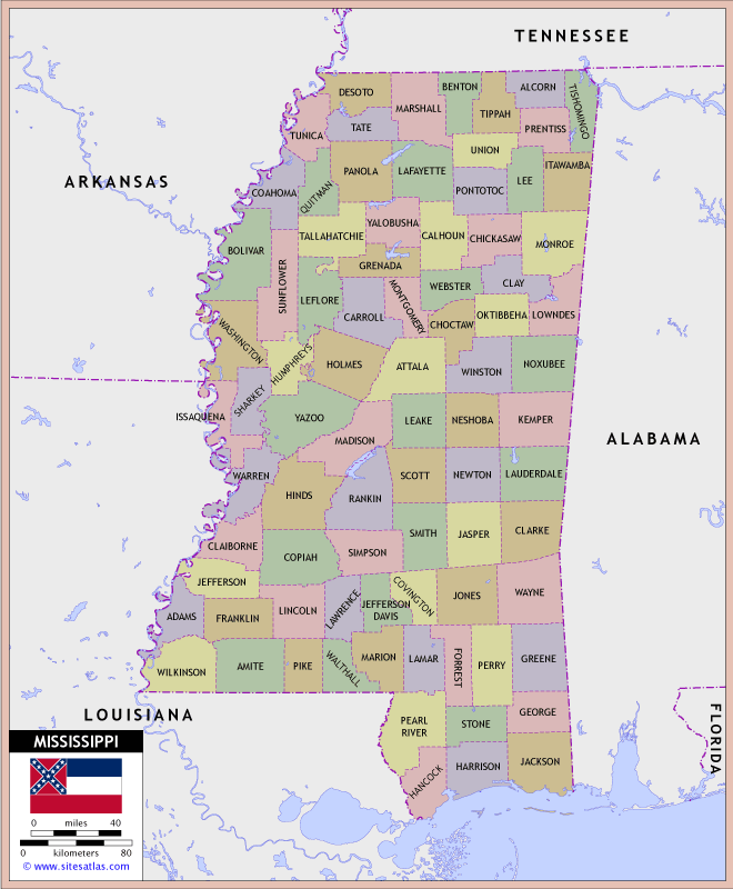 Mississippi County Map