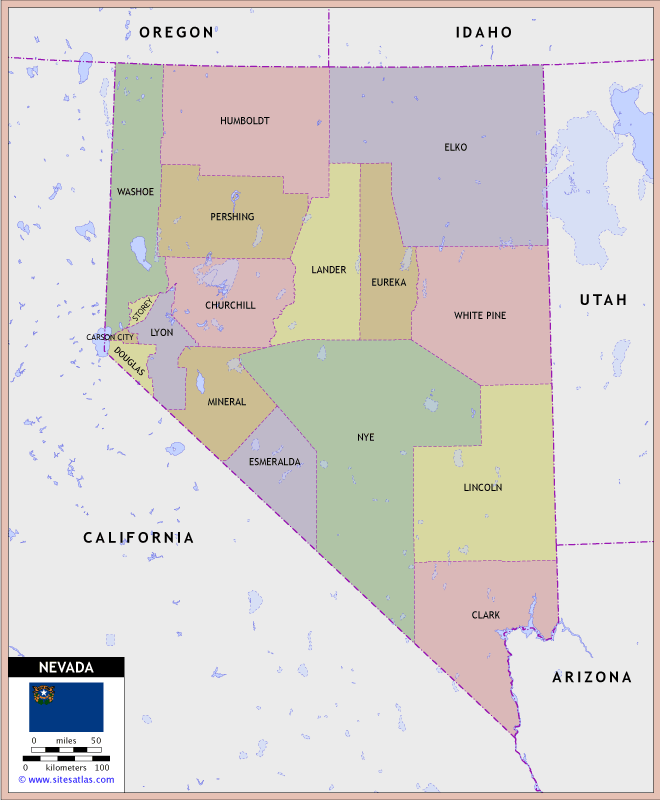 Nevada County Map