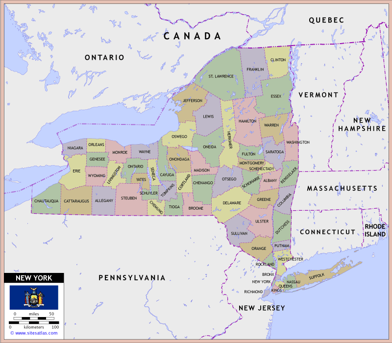 New York County Map