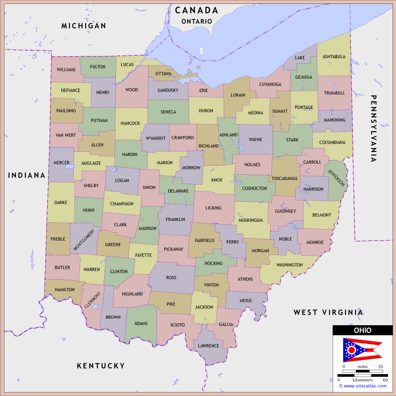 Ohio County Map