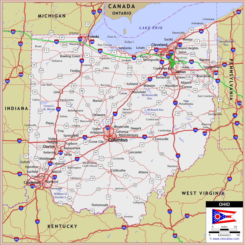 Ohio Highway Map