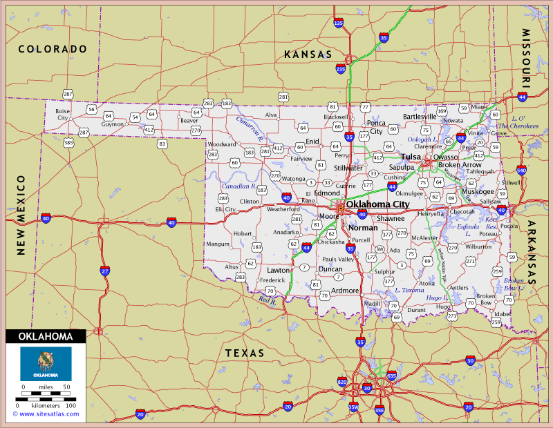 Oklahoma Highway Map