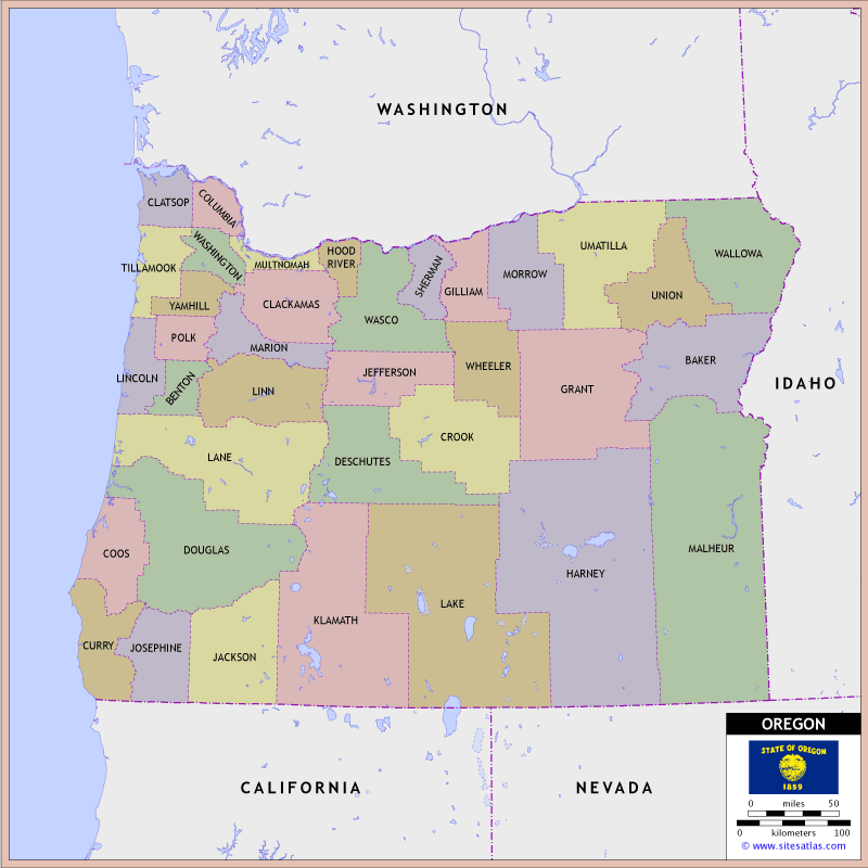 Oregon County Map