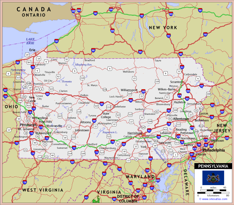 Pennsylvania Highway Map