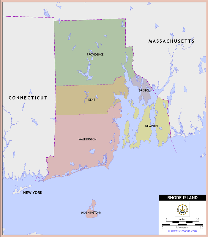 Rhode Island County Map