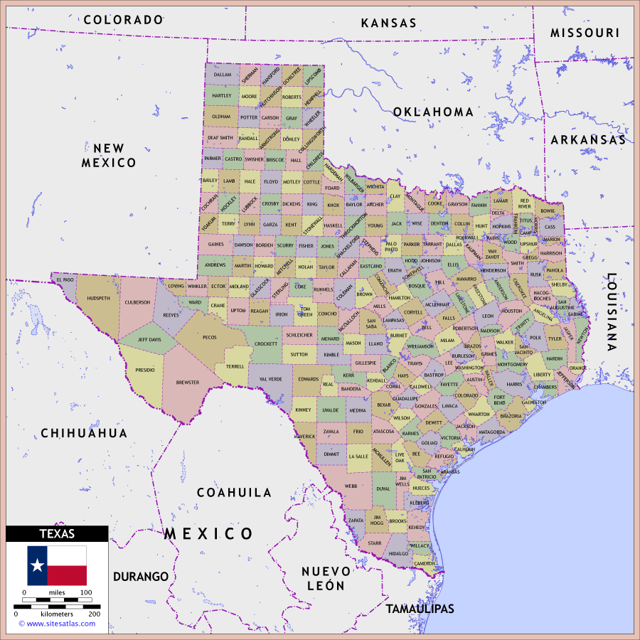 Texas County Map