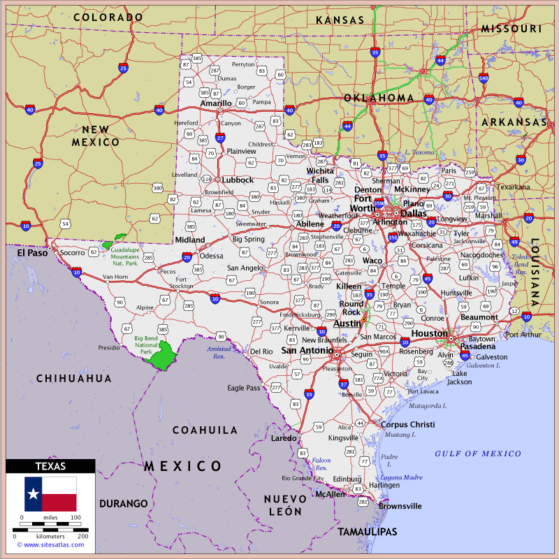 Texas Highway Map