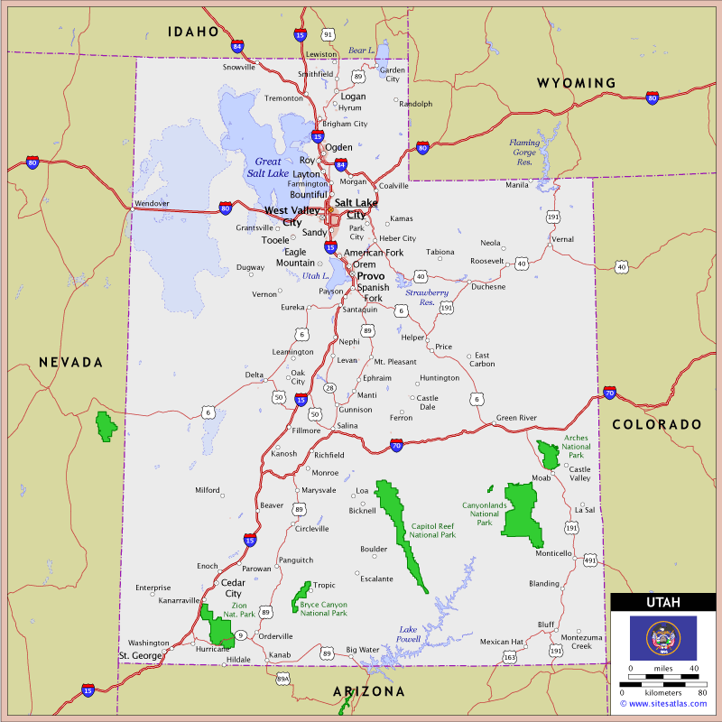 Utah Highway Map