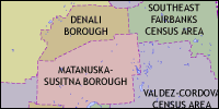 County map of Alaska thumbnail