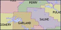 County map of Arkansas thumbnail