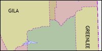 County map of Arizona thumbnail