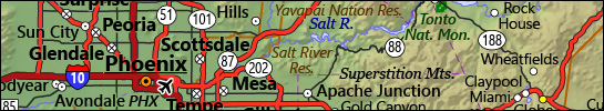 Highway map of Arizona thumbnail