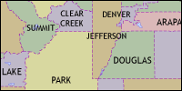 County map of Colorado thumbnail