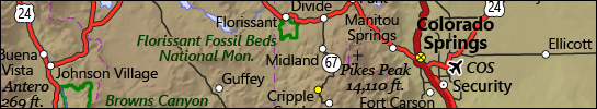 Highway map of Colorado thumbnail