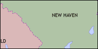 County map of Connecticut thumbnail