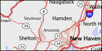 Highway map of Connecticut thumbnail