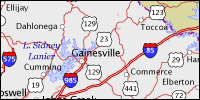 Highway map of Georgia thumbnail