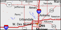 Highway map of Iowa thumbnail