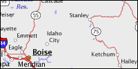 Highway map of Idaho thumbnail