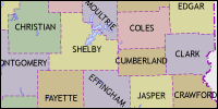 County map of Illinois thumbnail