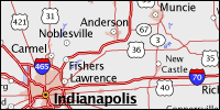 Highway map of Indiana thumbnail