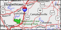 Highway map of Kentucky thumbnail