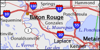 Highway map of Louisiana thumbnail