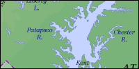 Physical map of Maryland thumbnail