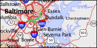 Highway map of Maryland thumbnail