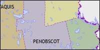 County map of Maine thumbnail