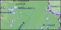 Physical map of Maine thumbnail