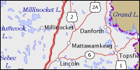 Highway map of Maine thumbnail