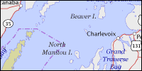 Highway map of Michigan thumbnail