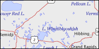 Highway map of Minnesota thumbnail